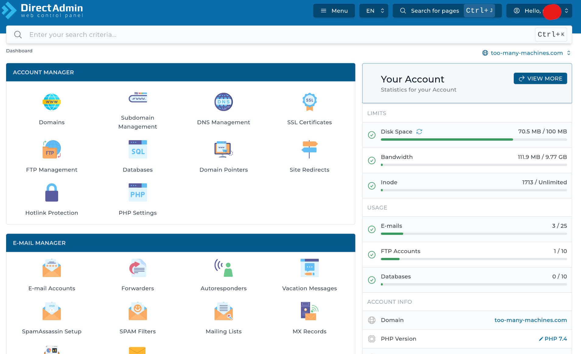 Outsider admin panel
